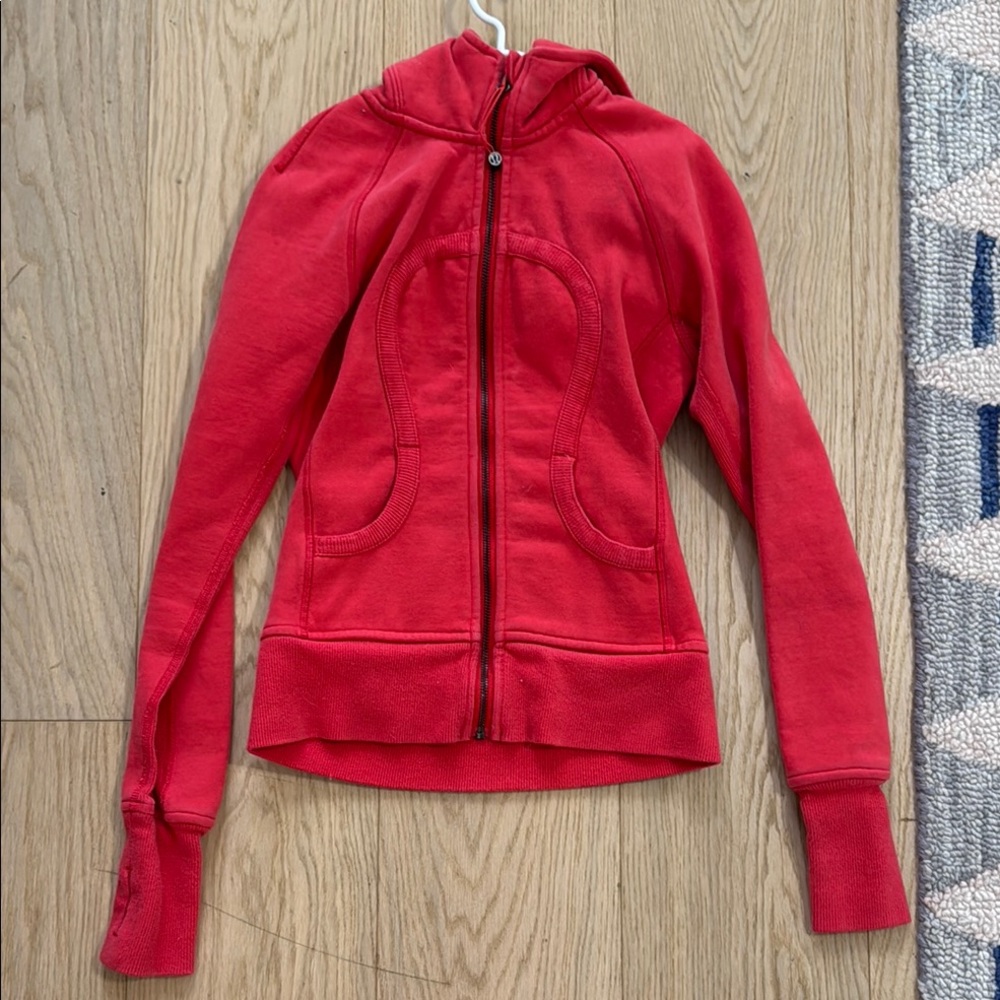 Red lululemon full zip scuba